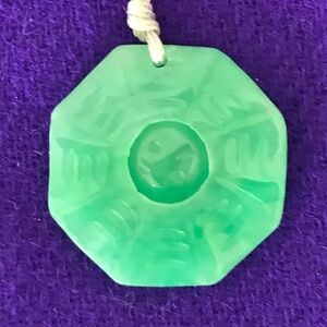 Jade Yin Yang Bagua Energy Pendant